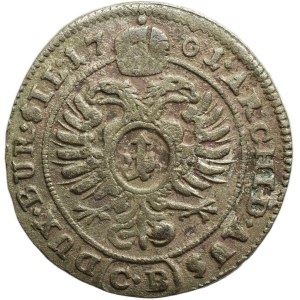 Leopold I. 1657-1705, 1 krejcar 1701 CB Břeh - Brettschneider