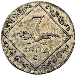 Francis II. 1792-1835, 7 krejcar 1802 C without dots