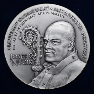 Olomouc Archbishop Josef Nuzík 2024 -, inauguration medal Ag 60mm/110g