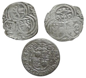 Salzburg Archbishopric, 2 pfennigs 16th century 2 pcs various + Max. Gandolf 1 kreuzar 1682 3pcs