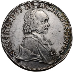 Salzburg Archbishopric, Sigismund III. Schrattenbach 1753-1771, thaler 1758