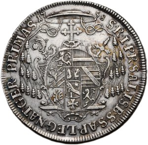 Salzburg Archbishopric, Sigismund III. Schrattenbach 1753-1771, thaler 1758