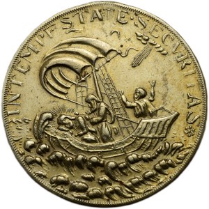 Church medal, St. George medal b.l. - St. George on horseback fighting with a dragon