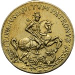 Church medal, St. George medal b.l. - St. George on horseback fighting with a dragon