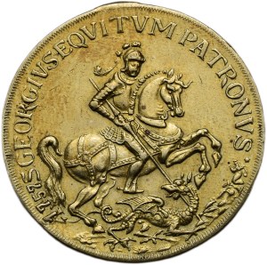 Church medal, St. George medal b.l. - St. George on horseback fighting with a dragon