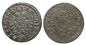 Ferdinand II. 1619-1637, 3 krejcar 1624, 1625 Vienna-Fellner 2 pcs