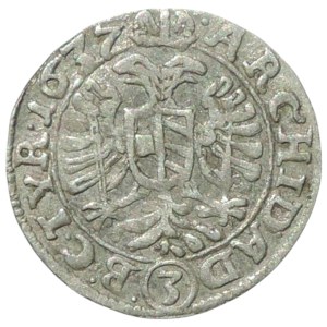 Ferdinand II. 1619-1637, 3 krejcar 1637 Wien-Stadler