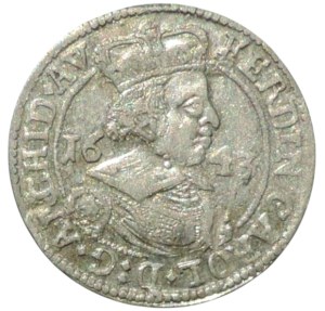 Tyroly, arc. Ferdinand Charles 1632-1662, 3 krejcar 1643 Hall