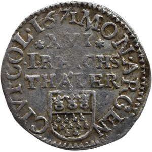Leopold I. 1657-1705, 1/16 tolaru 1671 Köln Stadt