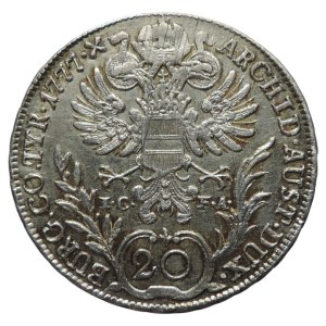 Marie Terezie 1740-1780, 20 krejcar 1777 IC-FA