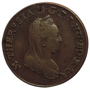 Marie Terezie 1740-1780, Cu krejcar 1780 H Günzburg