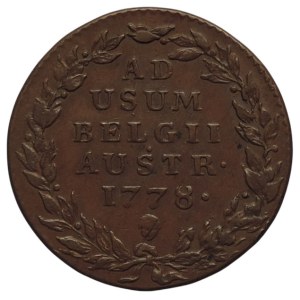 Marie Terezie 1740-1780, Cu Double liard 1778 pro Rakouské Nizozemí