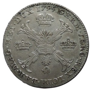 František Lotrinský 1745-1765, křížový tolar 1755 Antverpy