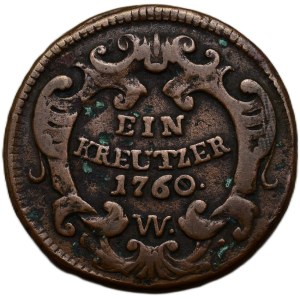 František Lotrinský 1745-1765, 1 krejcar 1760 W