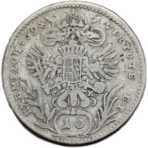 Joseph II. 1780-1790, 10 Krejcar 1769 A/C-K, Wien