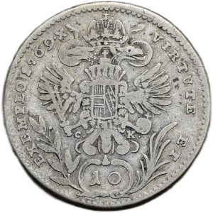 Joseph II. 1780-1790, 10 Krejcar 1769 A/C-K, Vienna