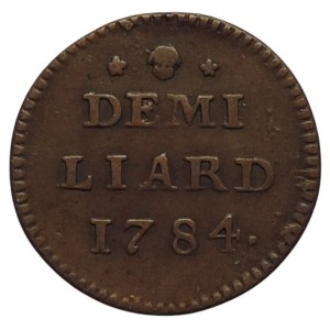 Josef II. 1780-1790, Cu demi liard 1784 pro Rakouské Nizozemí