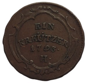 Franz II. 1792-1835, Cu 1 krejcar 1793 H Günzburg