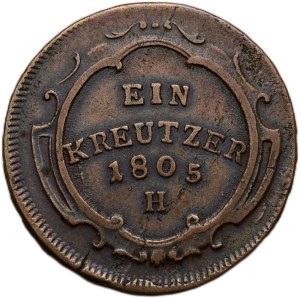 Francis II. 1792-1835, Cu 1 krejcar 1805 H