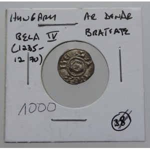 Béla IV. 1235-1270, brakteát Huszár 200