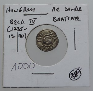 Béla IV. 1235-1270, brakteát Huszár 200