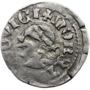 Ludvík z Anjou 1342-1382, denár Huszár 547 L-S