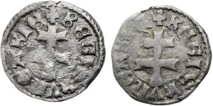 Louis of Anjou 1342-1382, denarius Huszár 547 without dots