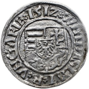 Vladislav of Jagiellon 1471-1516, denarius 1512 KG