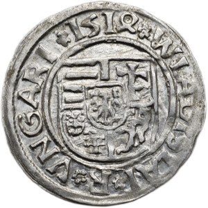 Vladislav of Jagiellon 1471-1516, denarius 1514 (gothic 4) K-G