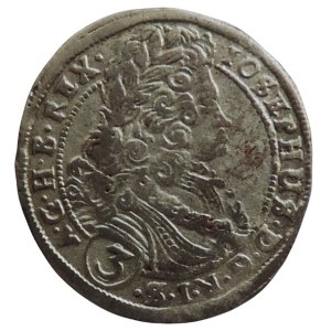 Josef I. 1705-1711, 3 krejcar 1711 C-H/P-W Bratislava-Wödrödi