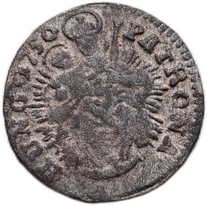 Maria Theresa 1740-1780, denarius 1750 KB Madonna