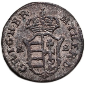 Maria Theresa 1740-1780, denarius 1750 KB Madonna