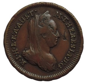 Marie Therese 1740-1780, Cu 1/2 krejcar 1776 S Smolník