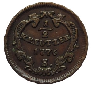 Marie Therese 1740-1780, Cu 1/2 krejcar 1776 S Smolník