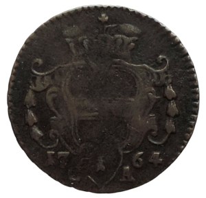 Maria Theresa 1740-1780, Cu 1 pfennig = 1/4 kreuzar 1764 C-A Karlsburg
