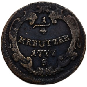 Joseph II, ( 1765 - ) 1780 - 1790, 1/4 kreuzar 1777 S