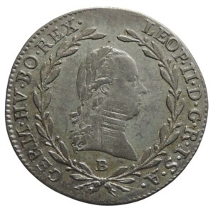 Leopold II., 10 krejcar 1791 B Kremnica