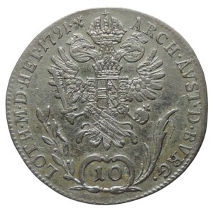Leopold II., 10 krejcar 1791 B Kremnica