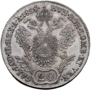 Francis II. 1792-1835, 20 krejcar 1828 E