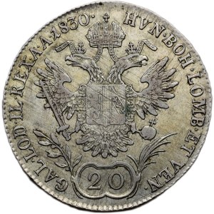 Francis II. 1792-1835, 20 krejcar 1830 B