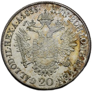 Francis II. 1792-1835, 20 krejcar 1835 B