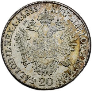 Francis II. 1792-1835, 20 krejcar 1835 B