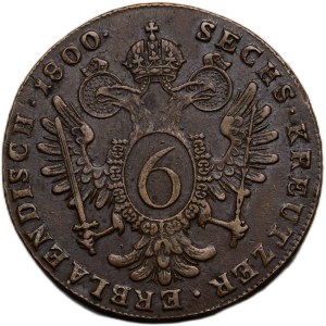 Francis II. 1792-1835, Cu 6 krejcar 1800 B