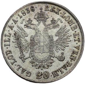 Ferdinand V. 1835-1848, 20 krejcar 1838 B