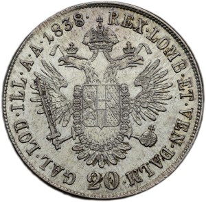 Ferdinand V. 1835-1848, 20 krejcar 1838 B