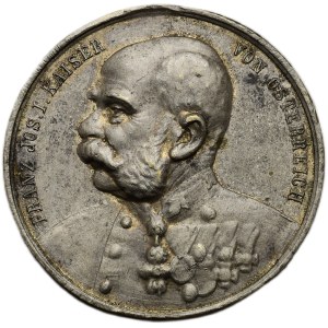 Franz Josef I. 1848-1916, Medal commemorating the hunting exhibition in Vienna in 1910, removed lug, 34mm, 15.225g