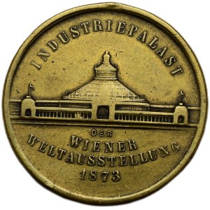 Franz Josef I. 1848-1916, Medaille der Weltausstellung in Wien 1873, 30mm, abgenommene Öse