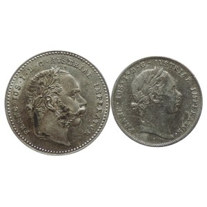 20 krejcar 1868 bz (0/0), 10 krejcar 1853 A (1/1) 2pcs