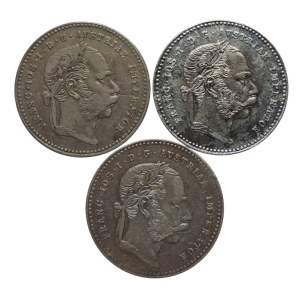 20 krejcar 1868, 1870-2x 3pcs