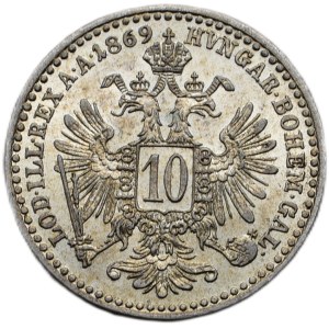 10 krejcar 1869 b.z.